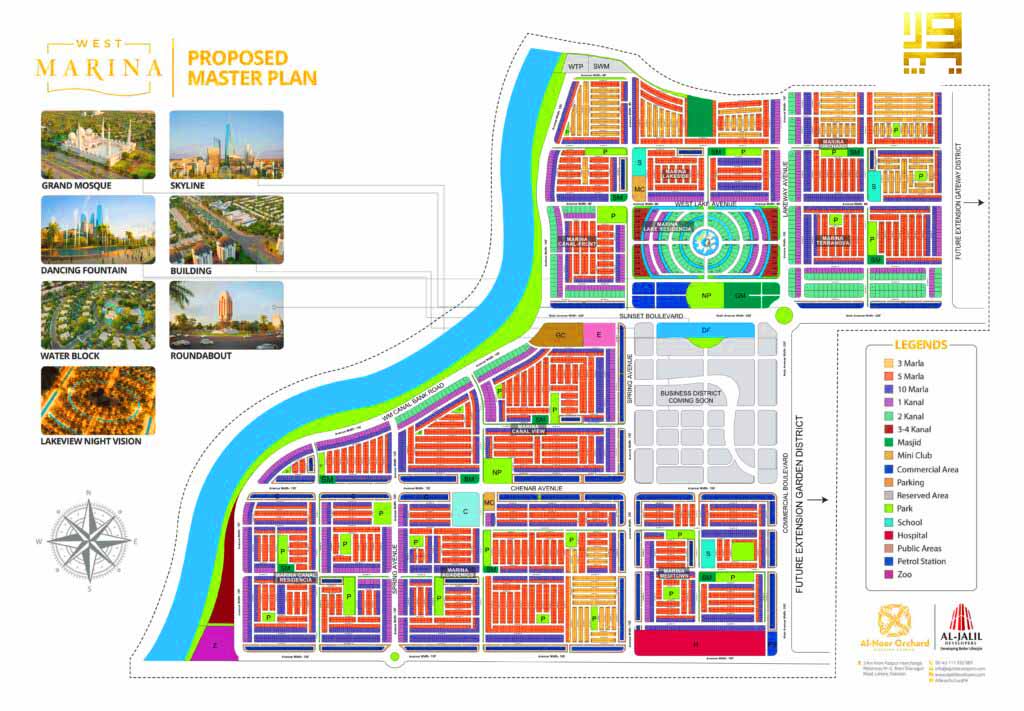 Al Noor Orchard West Marina layout Map