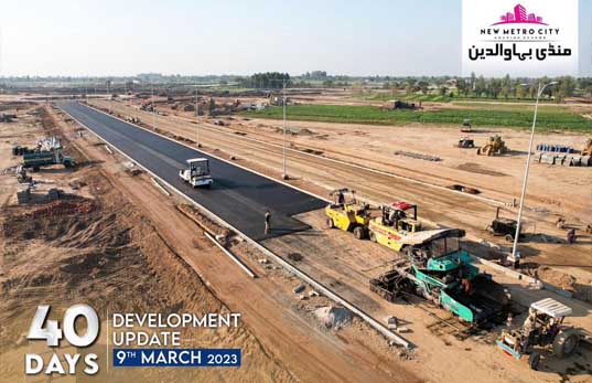 New Metro City Mandi Bahauddin road construction 