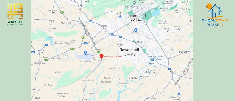 Faisal town phase 2 location details it s located near thalian interchange