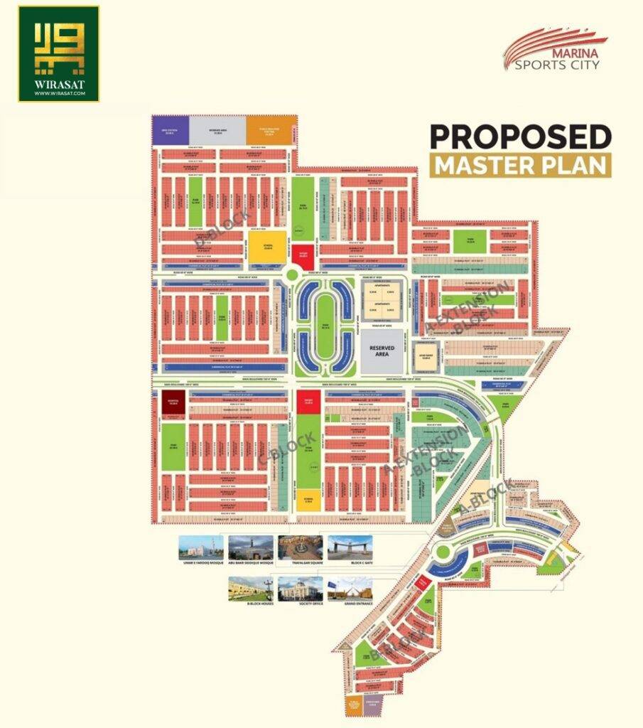 Marina Sports City Lahore Master plan