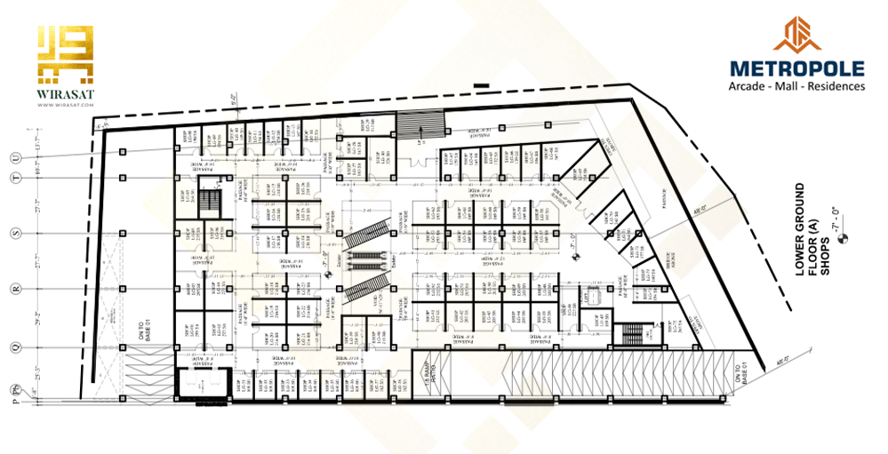 Metropole Arcade lower ground showing all the details and layouts 